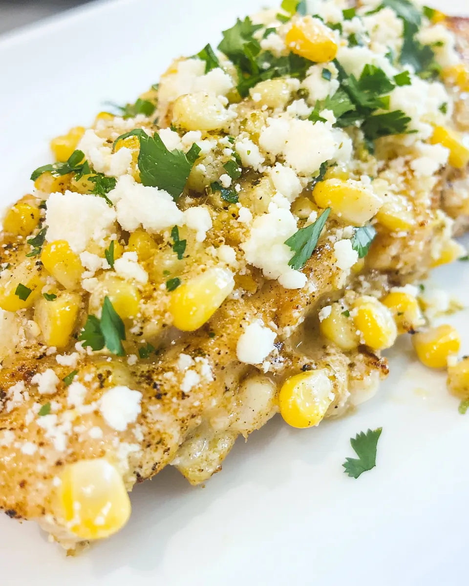 Easy Mexican Street Corn Chicken food shot