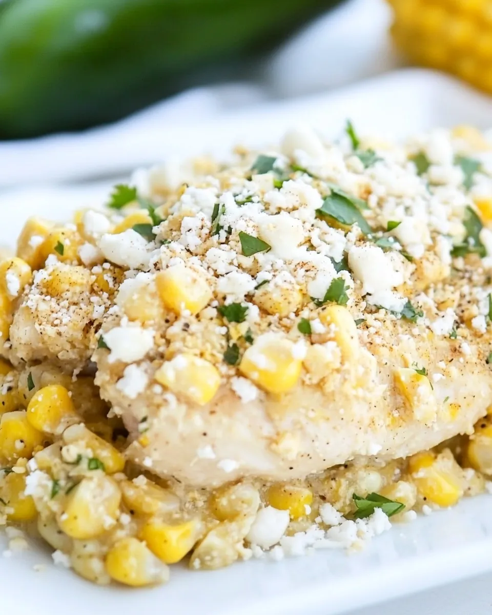 Delicious Mexican Street Corn Chicken plate image