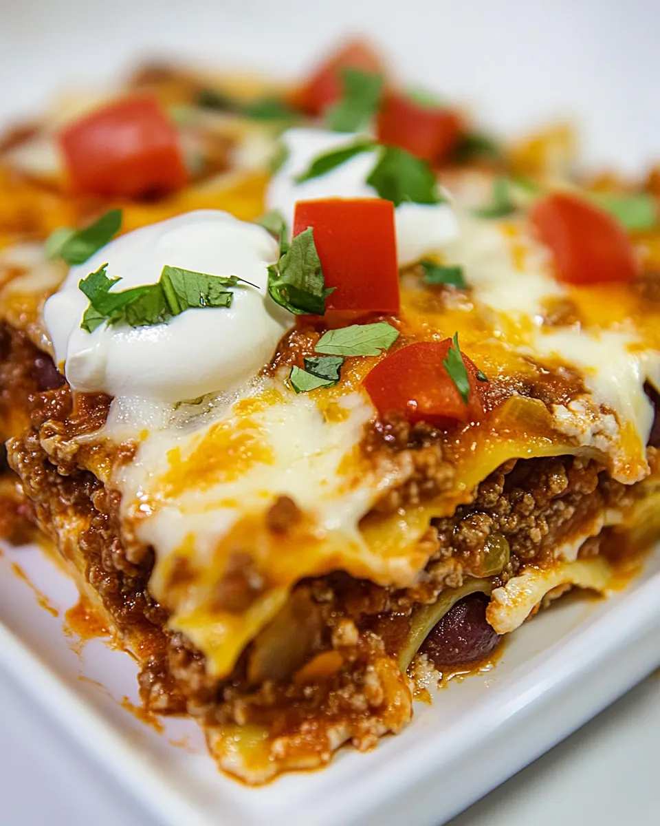 Easy Mexican Style Lasagna recipe image