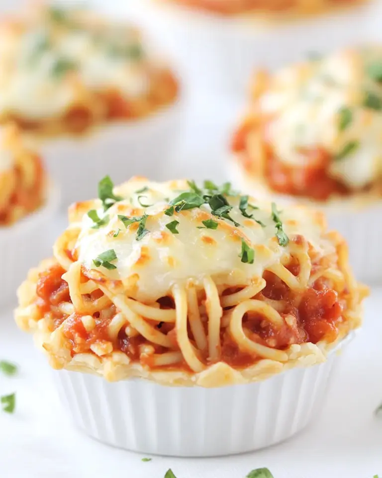 Homemade Mini Spaghetti Pies photo