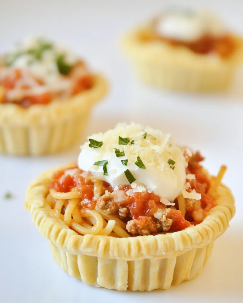 Delicious Mini Spaghetti Pies dish photo