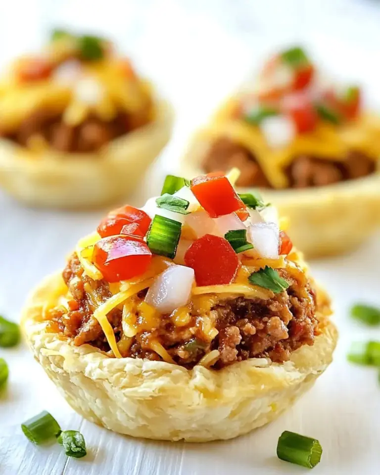 Homemade Mini Taco Spaghetti Pies photo