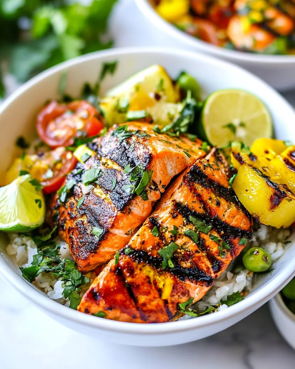 Easy Mojo Salmon Bowls food shot