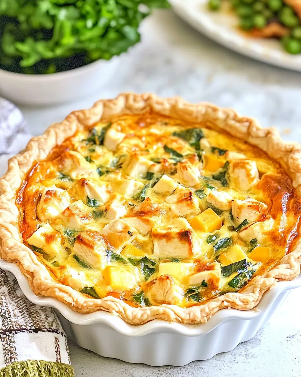 Delicious Monterey Chicken Quiche plate image