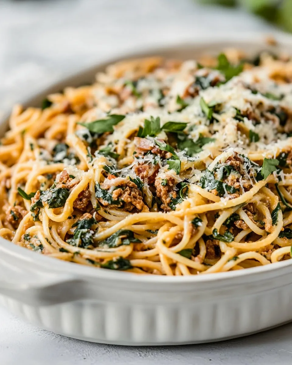 Easy Monterey Spaghetti plate image