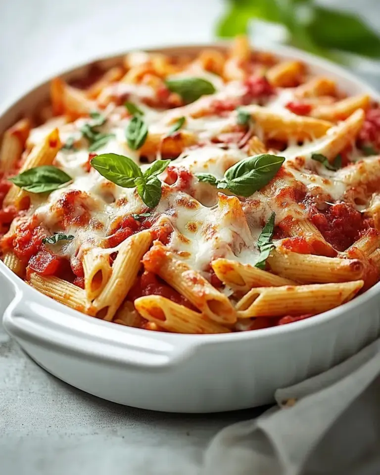 homemade Mozzarella and Penne Pasta Bake photo