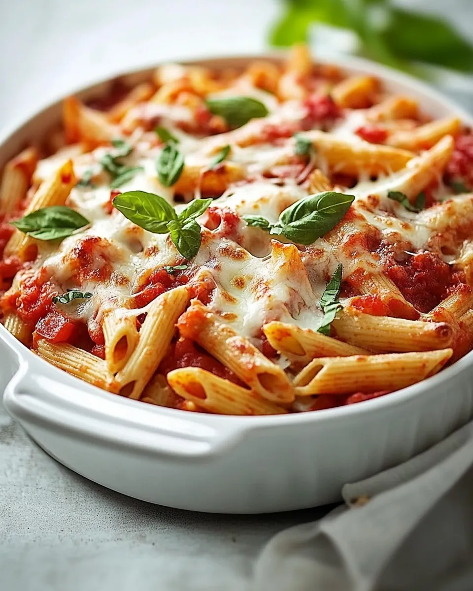 homemade Mozzarella and Penne Pasta Bake photo