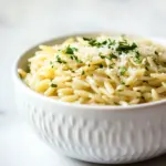 homemade My Favorite Easy Parmesan Orzo Side Dish photo