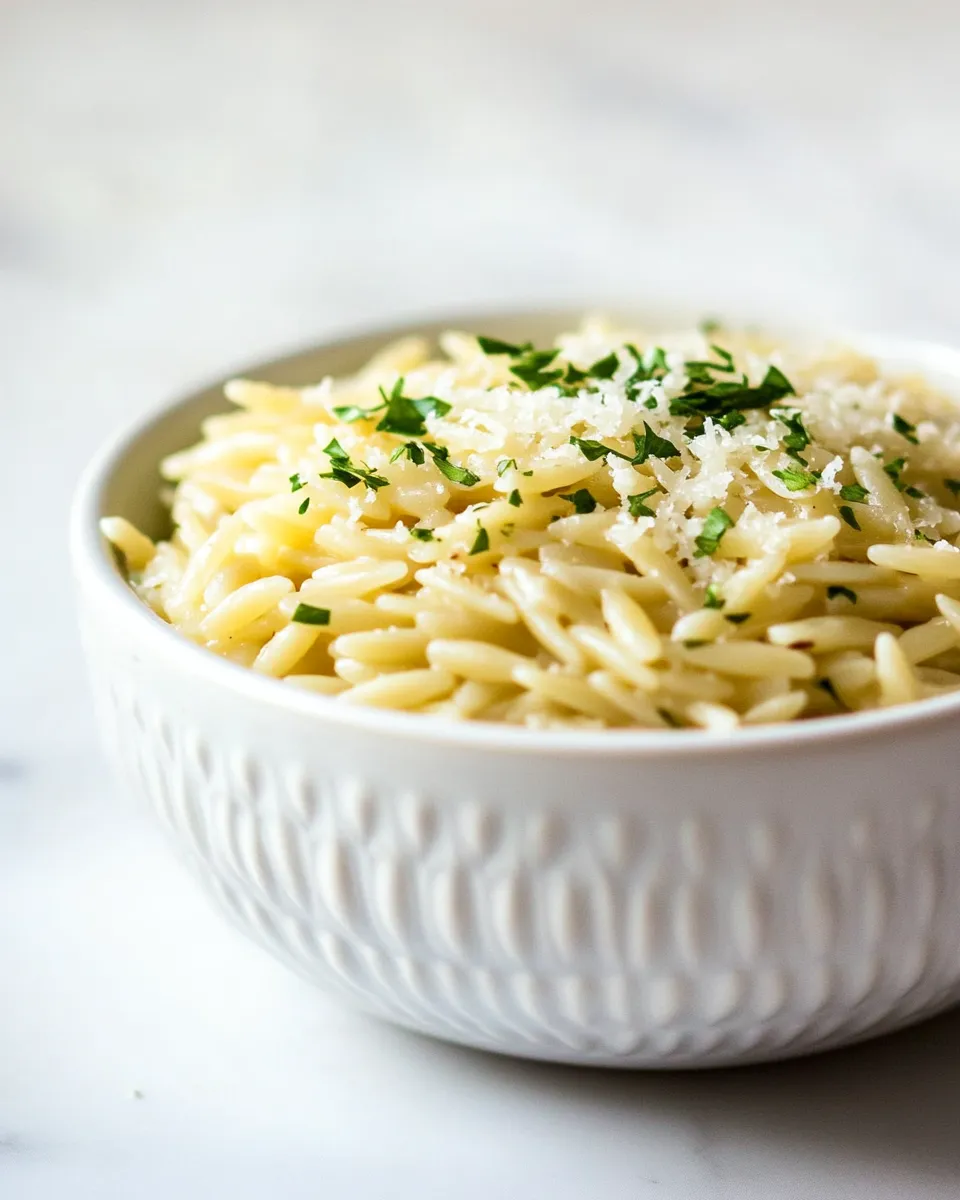 homemade My Favorite Easy Parmesan Orzo Side Dish photo