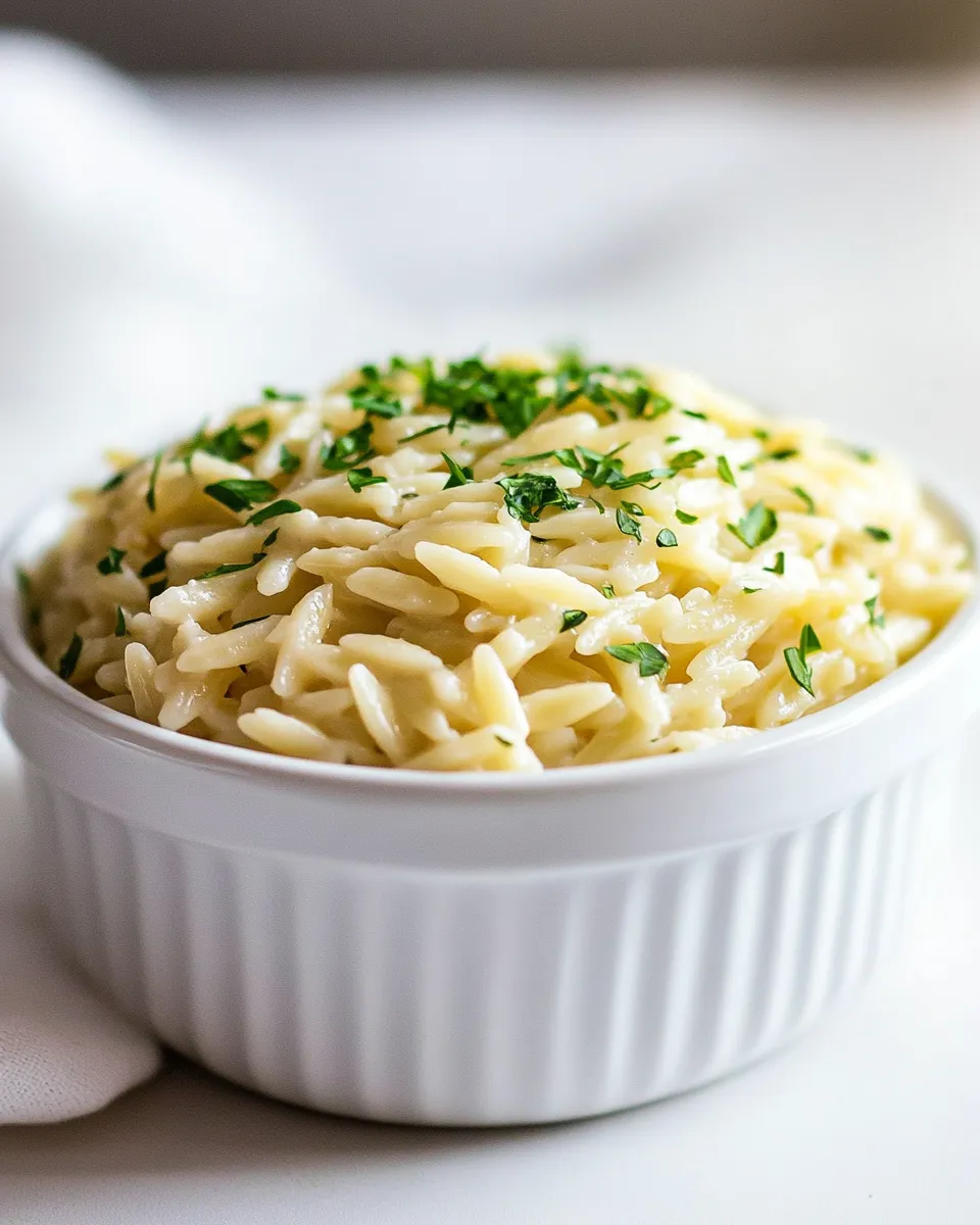 delicious My Favorite Easy Parmesan Orzo Side Dish shot
