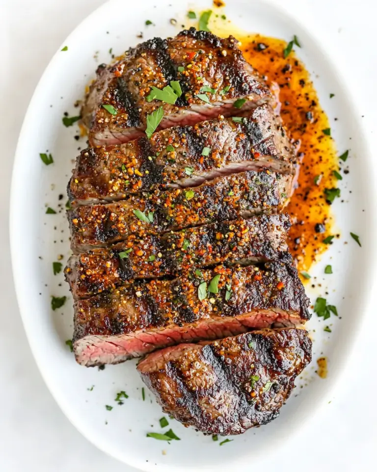 Delicious New York Strip Steak (Grilled Or Oven) with Harissa Butter food shot
