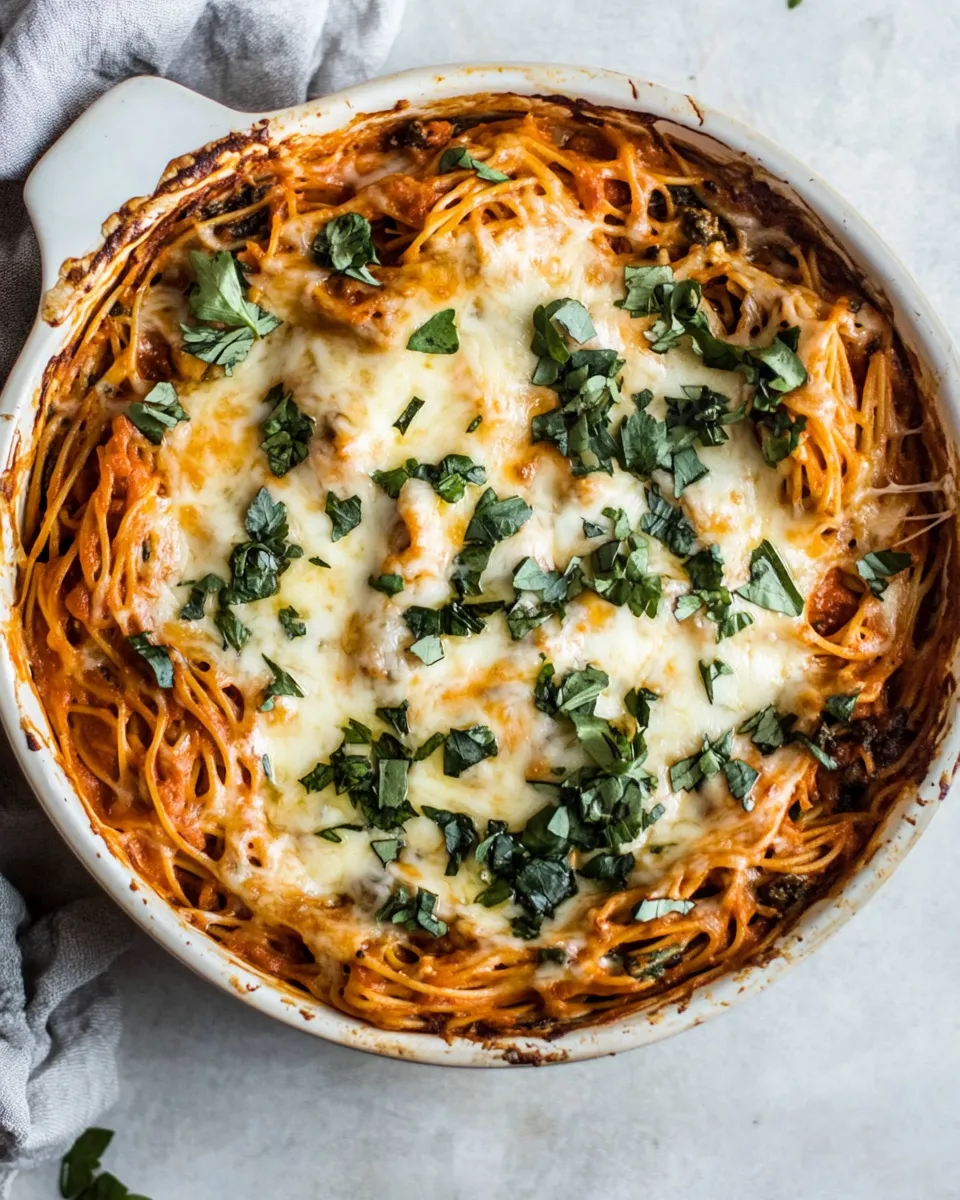 easy One-Pan Cheesy Spaghetti Pie. picture