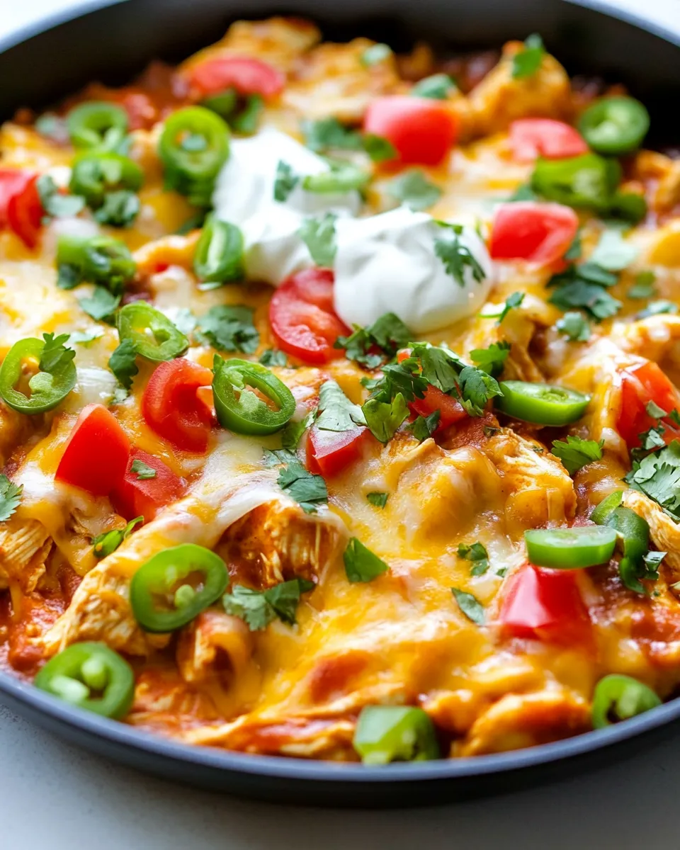Homemade One-Pan Chicken Enchilada Skillet photo