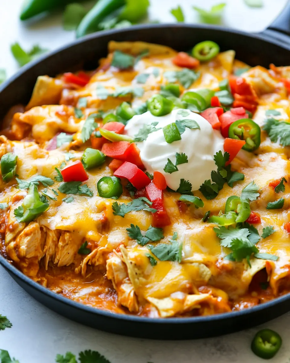 Delicious One-Pan Chicken Enchilada Skillet dish photo