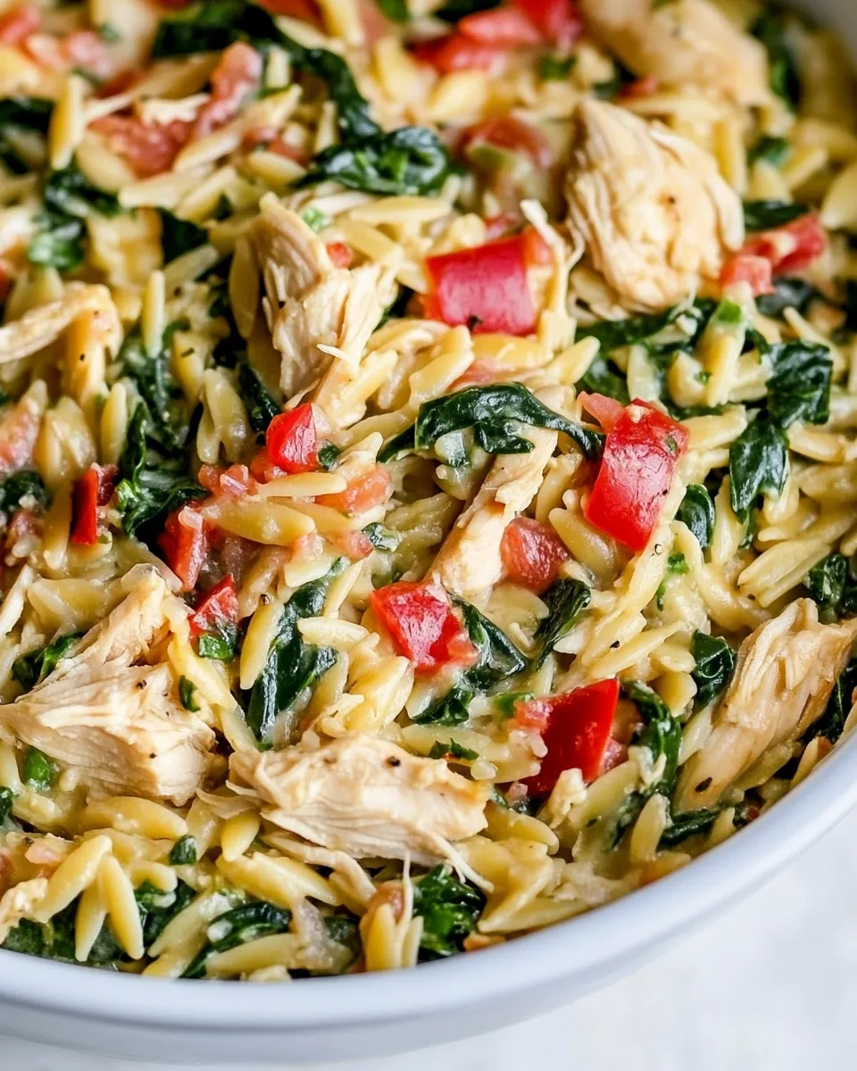 homemade One-Pan Chicken and Spinach Orzo photo