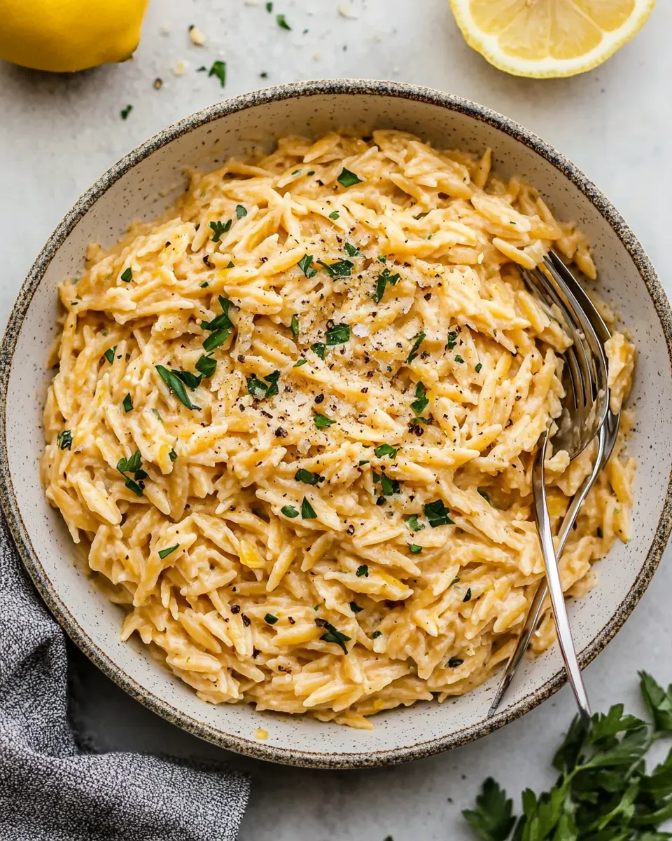 Homemade One-Pan Creamy Lemon Orzo photo