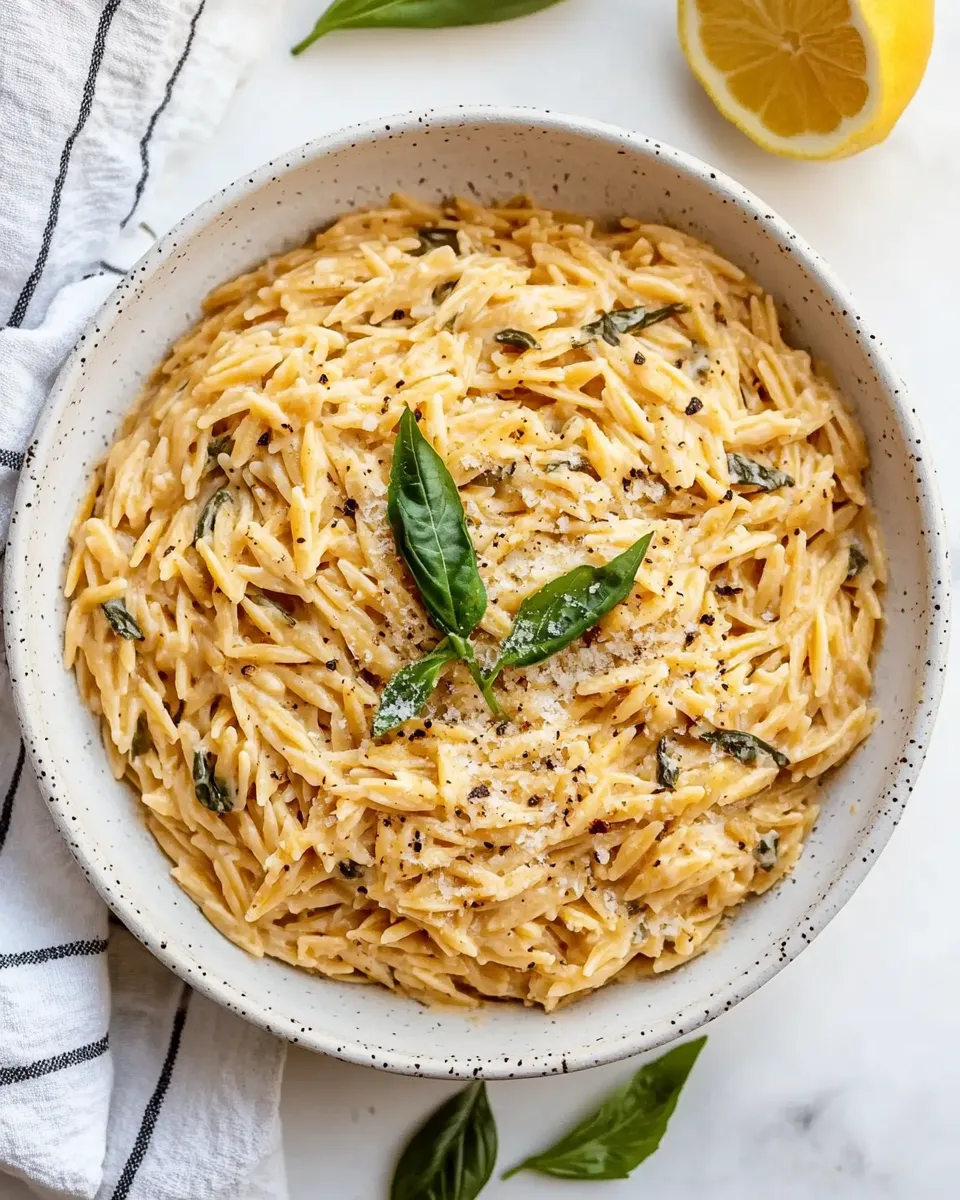 Classic One-Pan Creamy Lemon Orzo image
