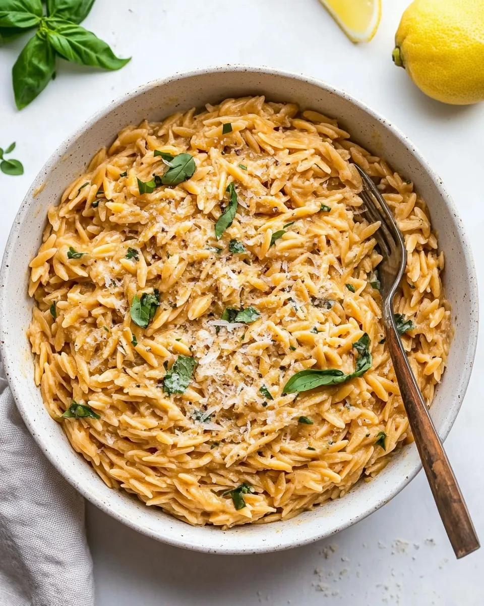 Easy One-Pan Creamy Lemon Orzo recipe photo