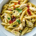 homemade One-Pot Chicken Artichoke Penne photo
