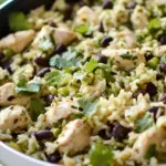 Homemade One Pan Cilantro Lime Chicken and Rice with Black Beans photo