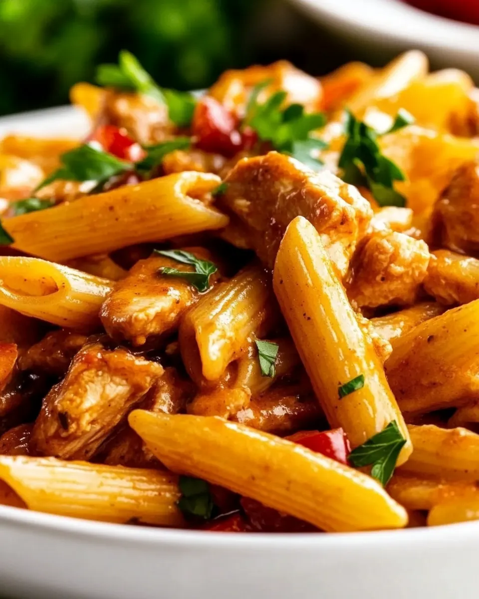 Homemade One Pan Southwest Chicken Alfredo Penne photo