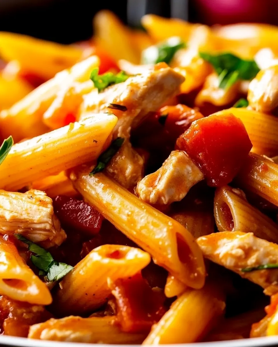 Delicious One Pan Southwest Chicken Alfredo Penne dish photo
