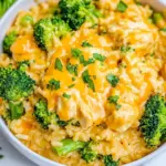 Homemade One Pot Cheesy Chicken Broccoli Rice photo