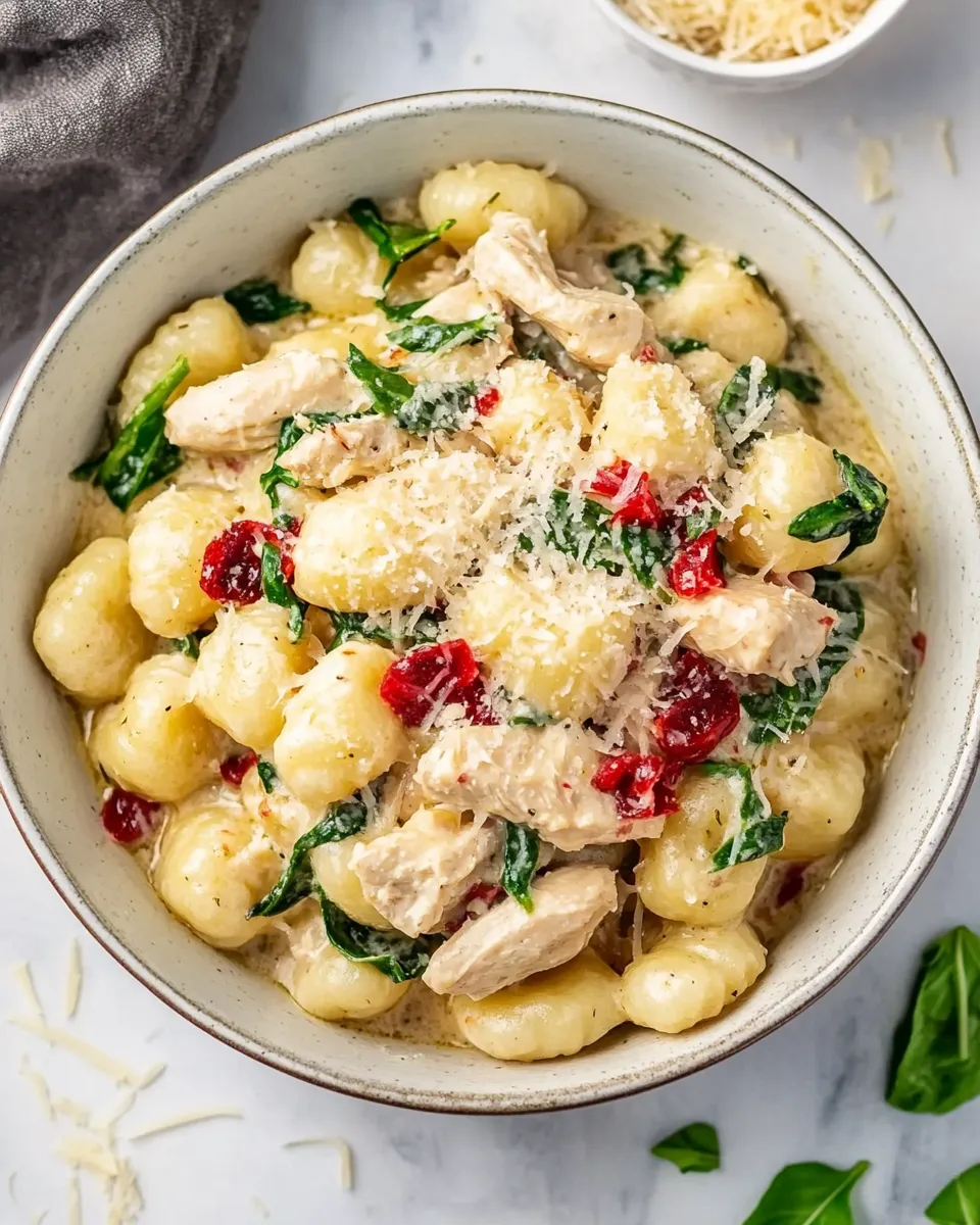 Easy One Pot Chicken Florentine Gnocchi recipe image