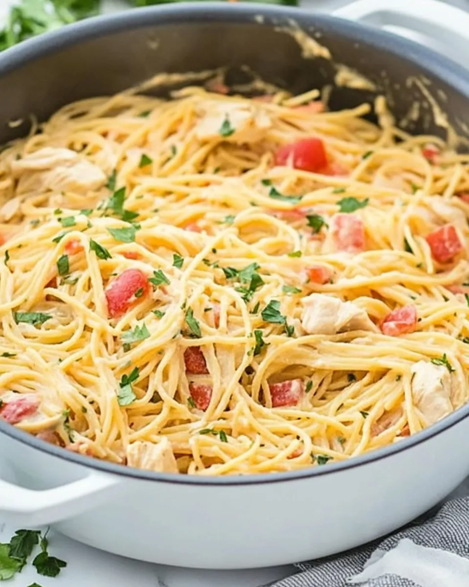 easy One Pot Chicken Spaghetti picture
