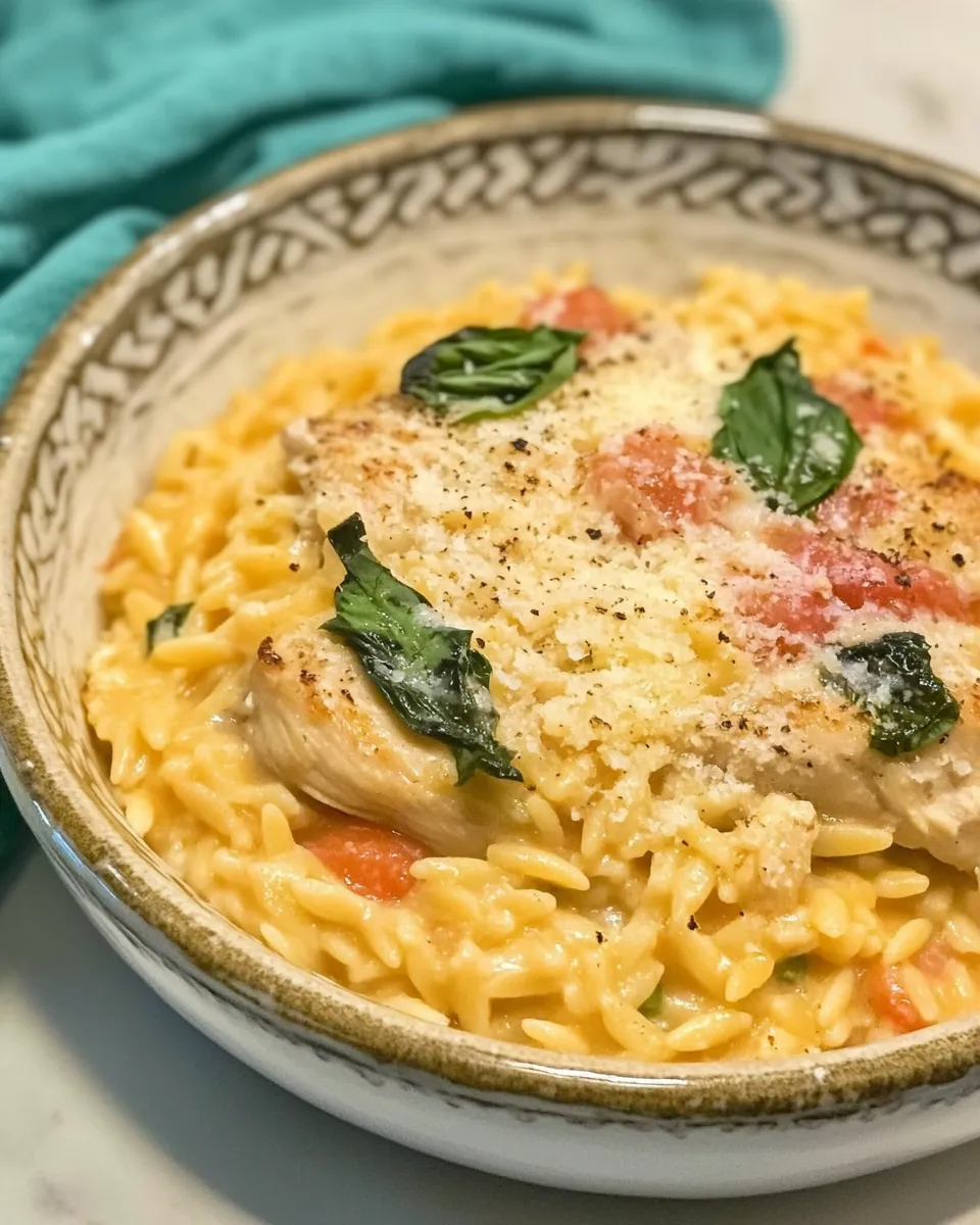 Delicious One Pot Chicken and Orzo Recipe dish photo