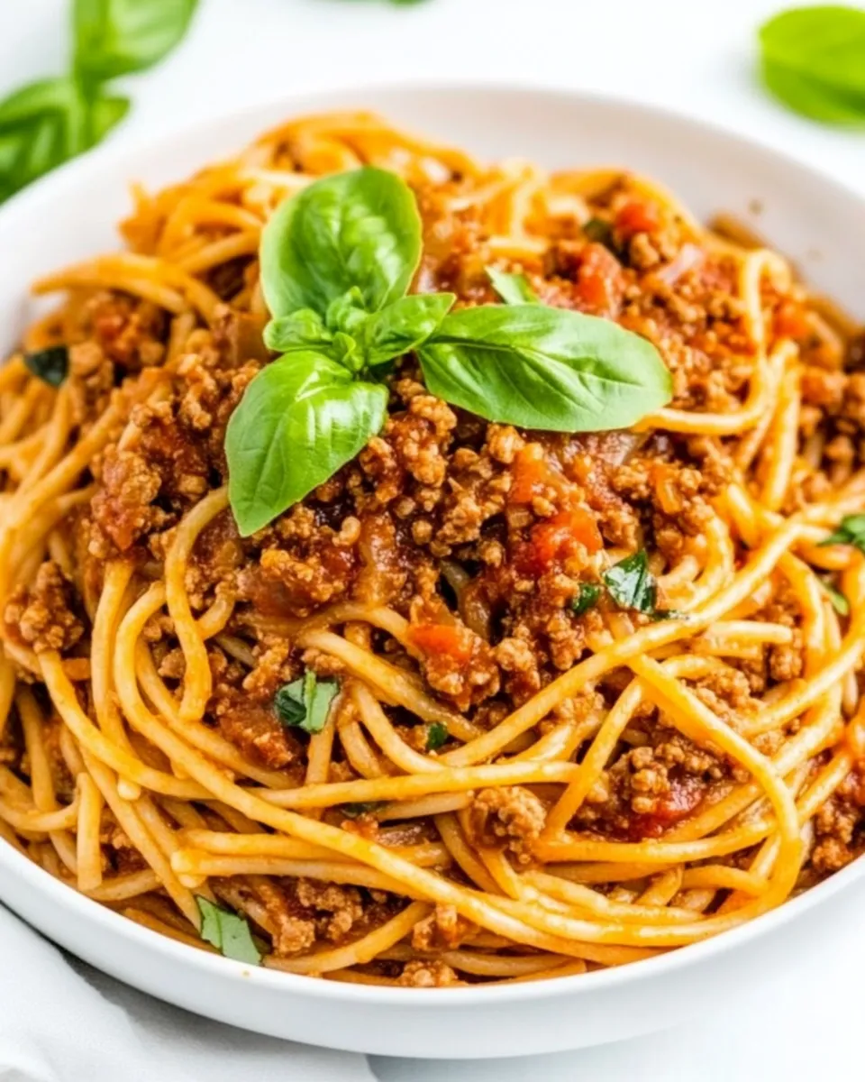 Homemade One Pot Ground Turkey Spaghetti photo