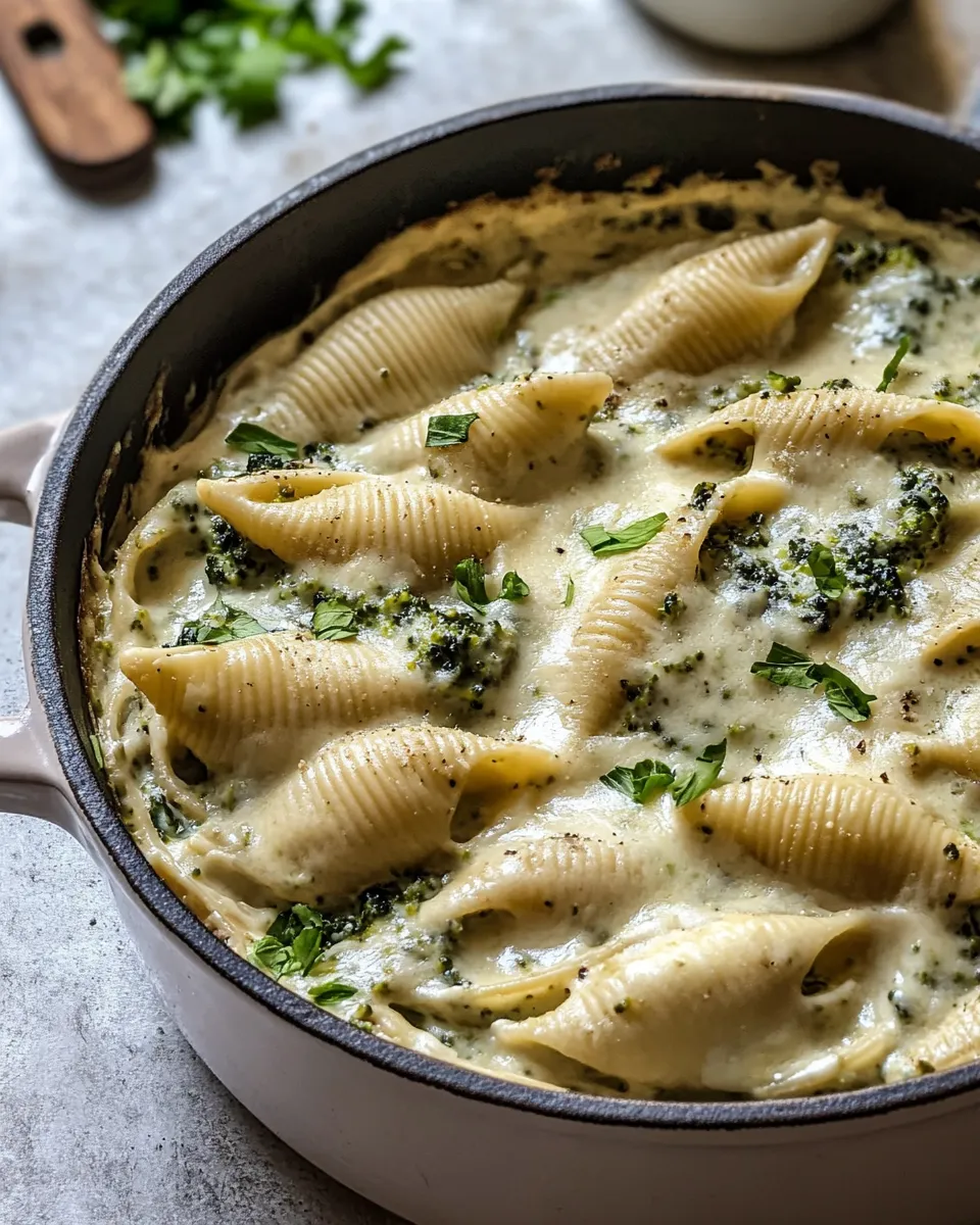 classic One Pot Spinach Broccoli Ricotta Stuffed Shells. image
