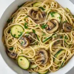 homemade One Pot Zucchini and Mushroom Spaghetti photo