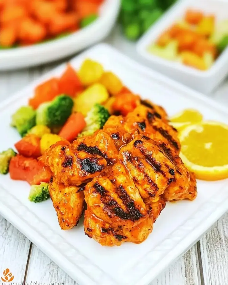 Delicious Orange Buffalo Grilled Chicken recipe photo