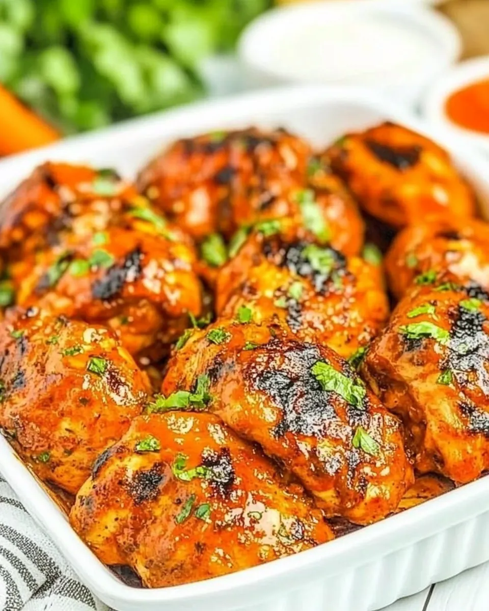 Homemade Orange Buffalo Grilled Chicken dish photo