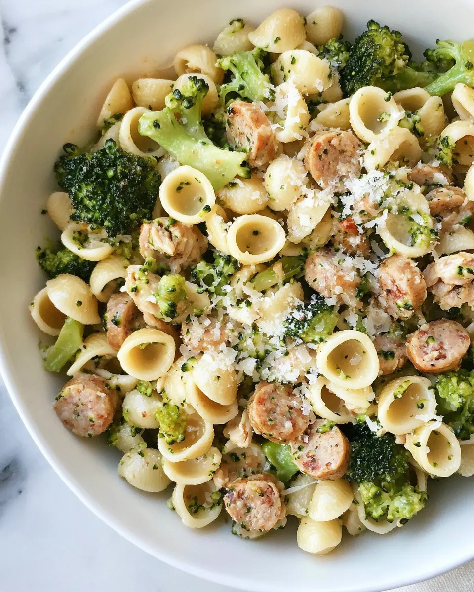 Classic Orecchiette Pasta with Chicken Sausage and Broccoli image