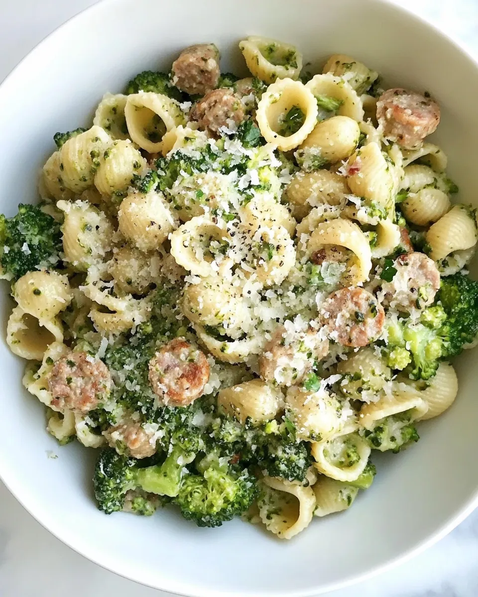 Delicious Orecchiette Pasta with Chicken Sausage and Broccoli dish photo