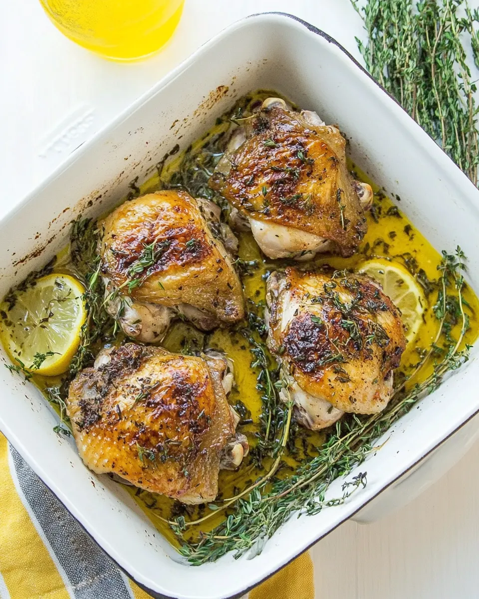 Delicious Oven Roasted Chicken Thighs dish photo