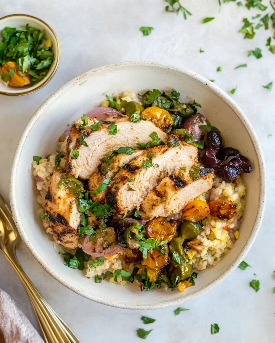 Homemade Paleo Grilled Moroccan Chicken Bowls photo