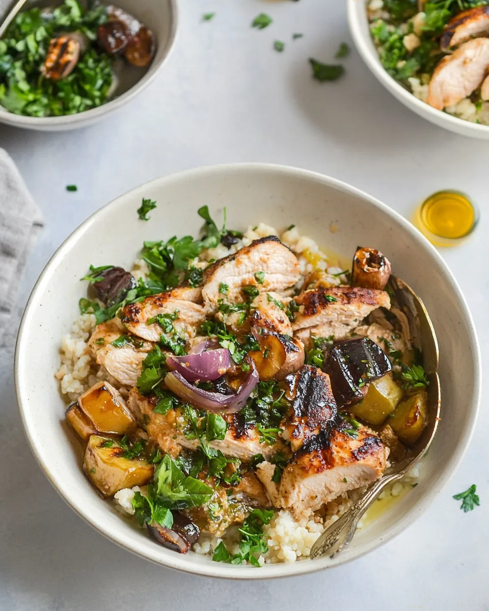 Easy Paleo Grilled Moroccan Chicken Bowls recipe photo