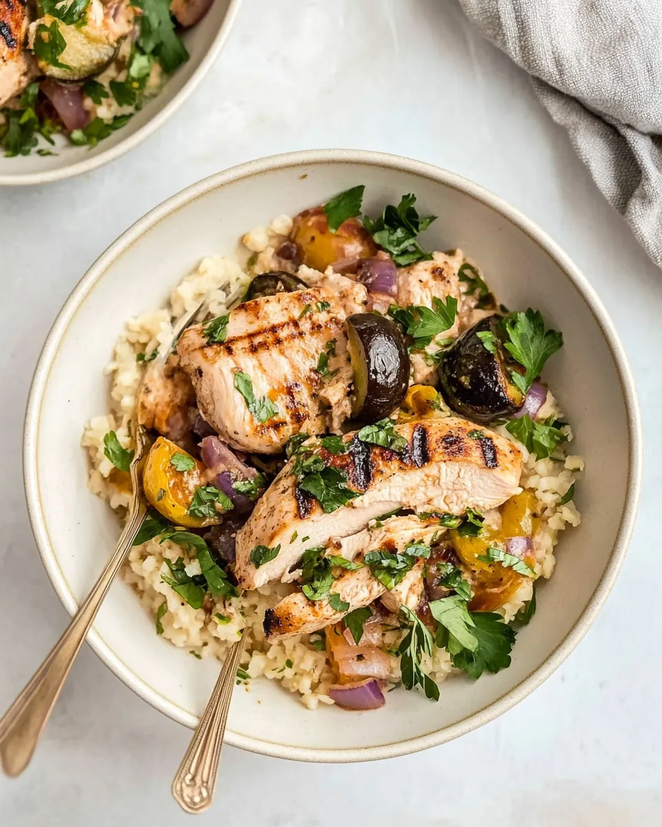 Delicious Paleo Grilled Moroccan Chicken Bowls shot