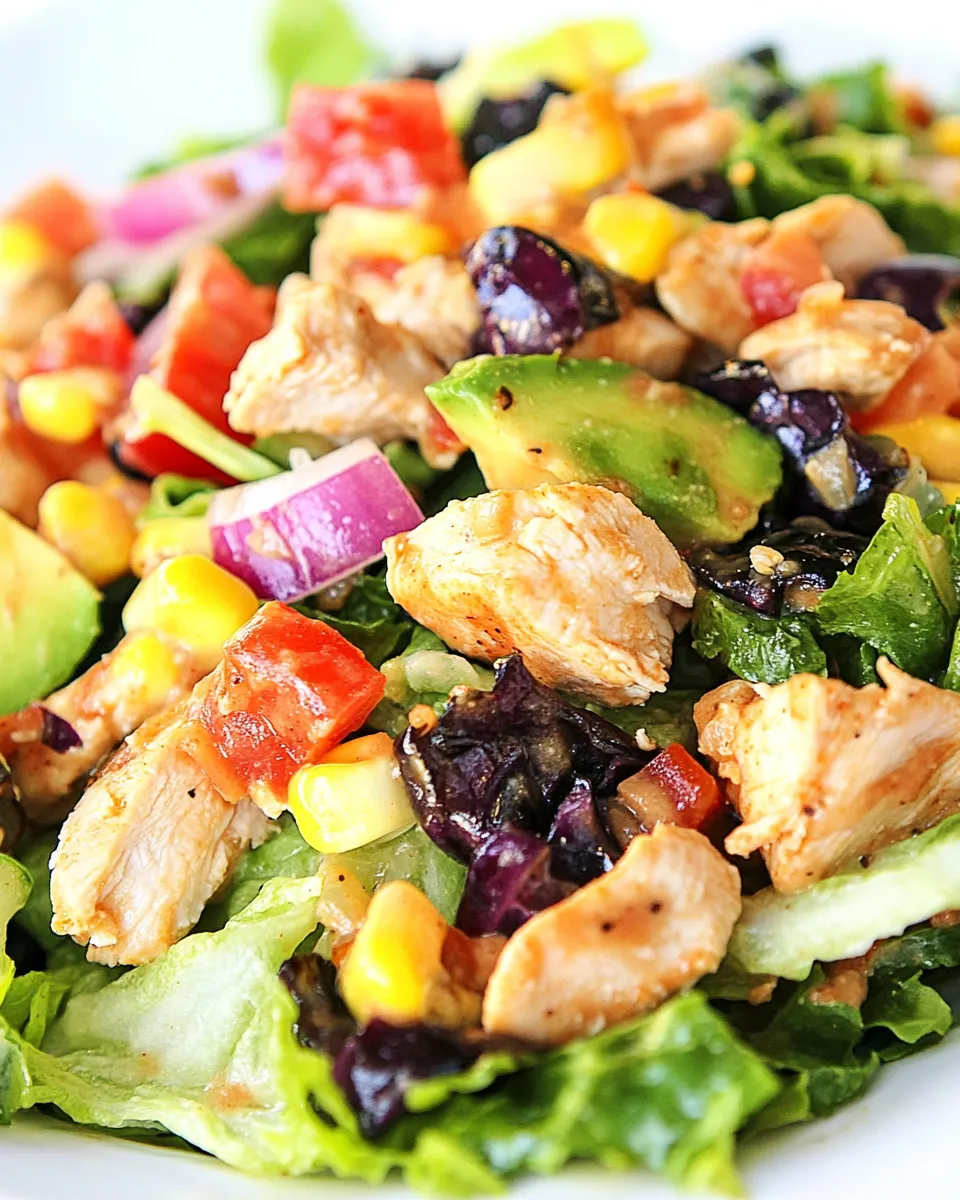 Easy Panera BBQ Chicken Salad food shot