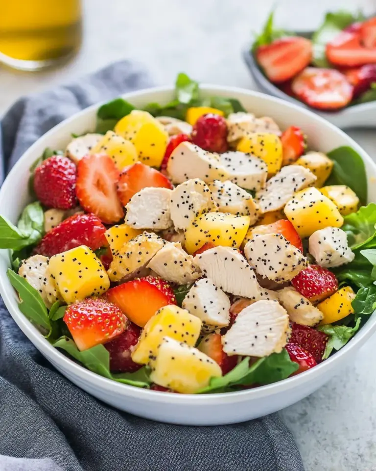 Homemade Panera Strawberry Poppyseed Chicken Salad recipe photo