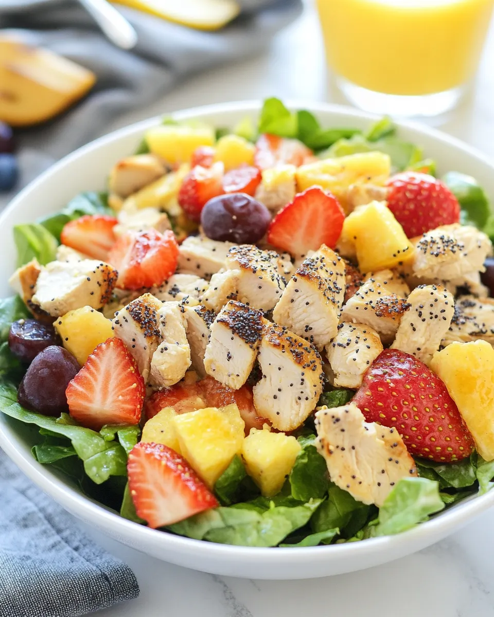 Classic Panera Strawberry Poppyseed Chicken Salad dish photo
