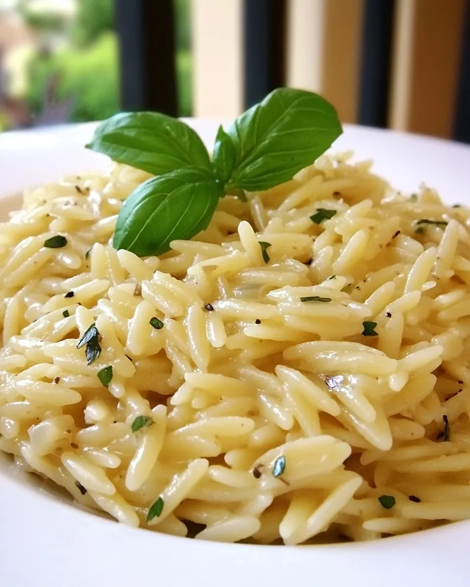 Homemade Parmesan Basil Orzo photo