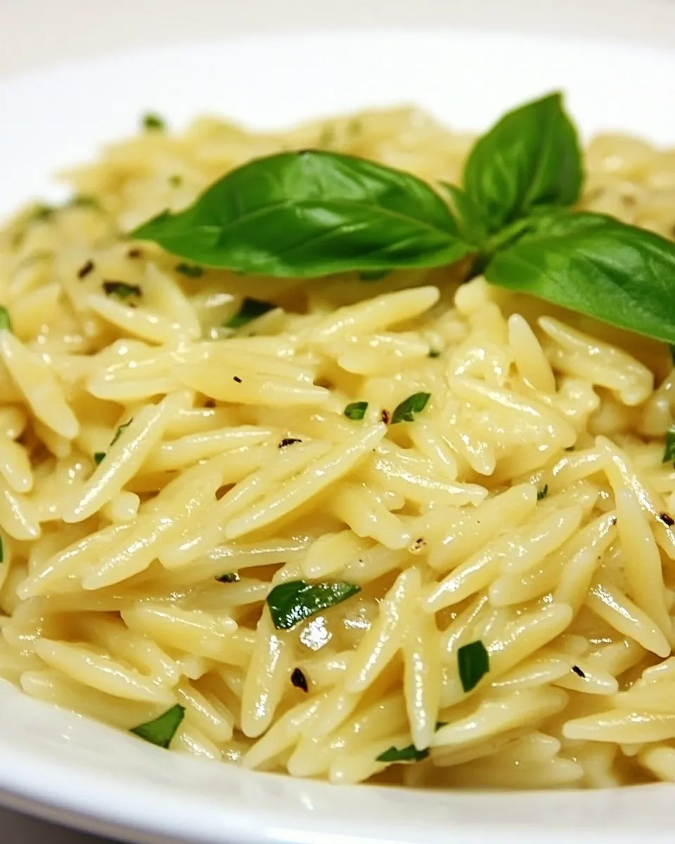 Delicious Parmesan Basil Orzo shot