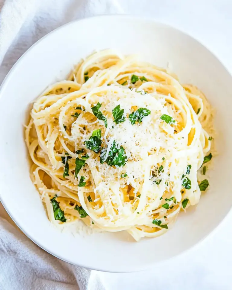 Homemade Parmesan Garlic Linguine Pasta photo
