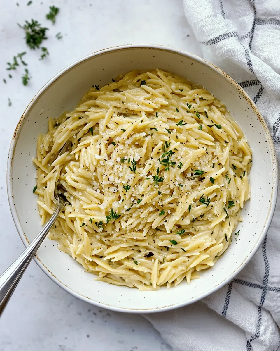 Easy Parmesan Herb Orzo. recipe image