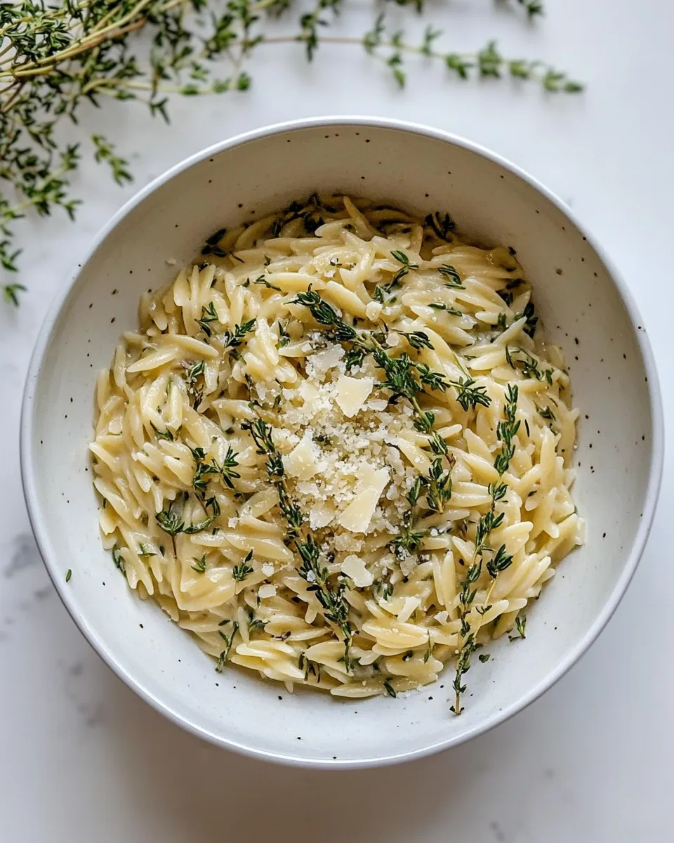 Delicious Parmesan Herb Orzo. dish photo