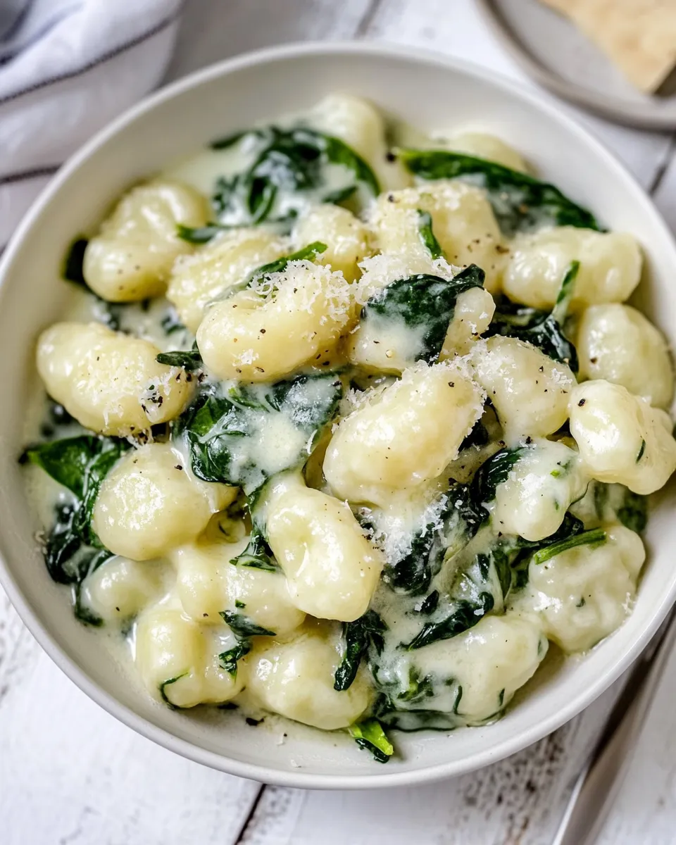 Easy Parmesan Spinach Gnocchi recipe photo